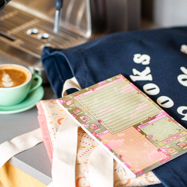 Books and snacks tote - navy