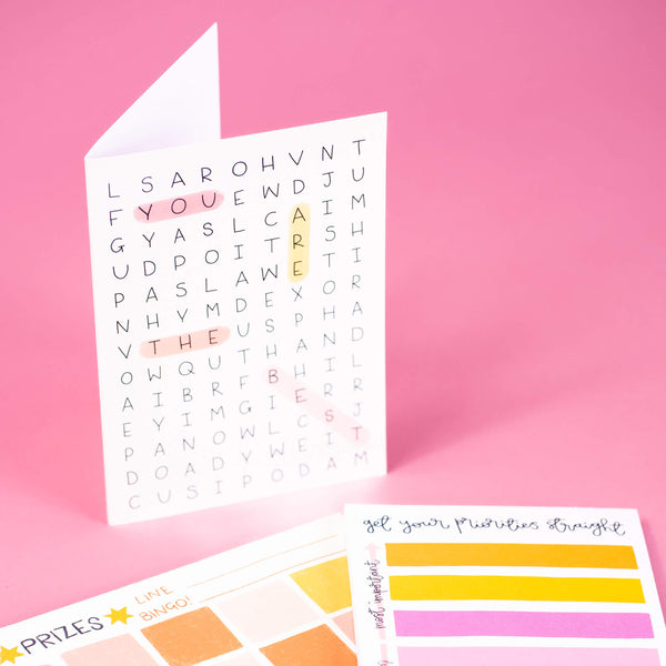 Wordsearch card