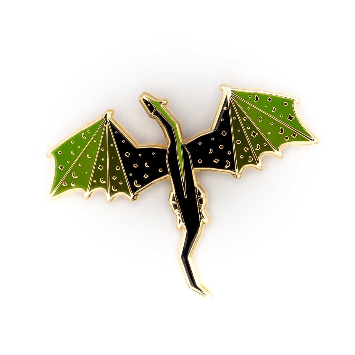 Dragon enamel pin (green)