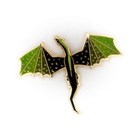 Dragon enamel pin (green)