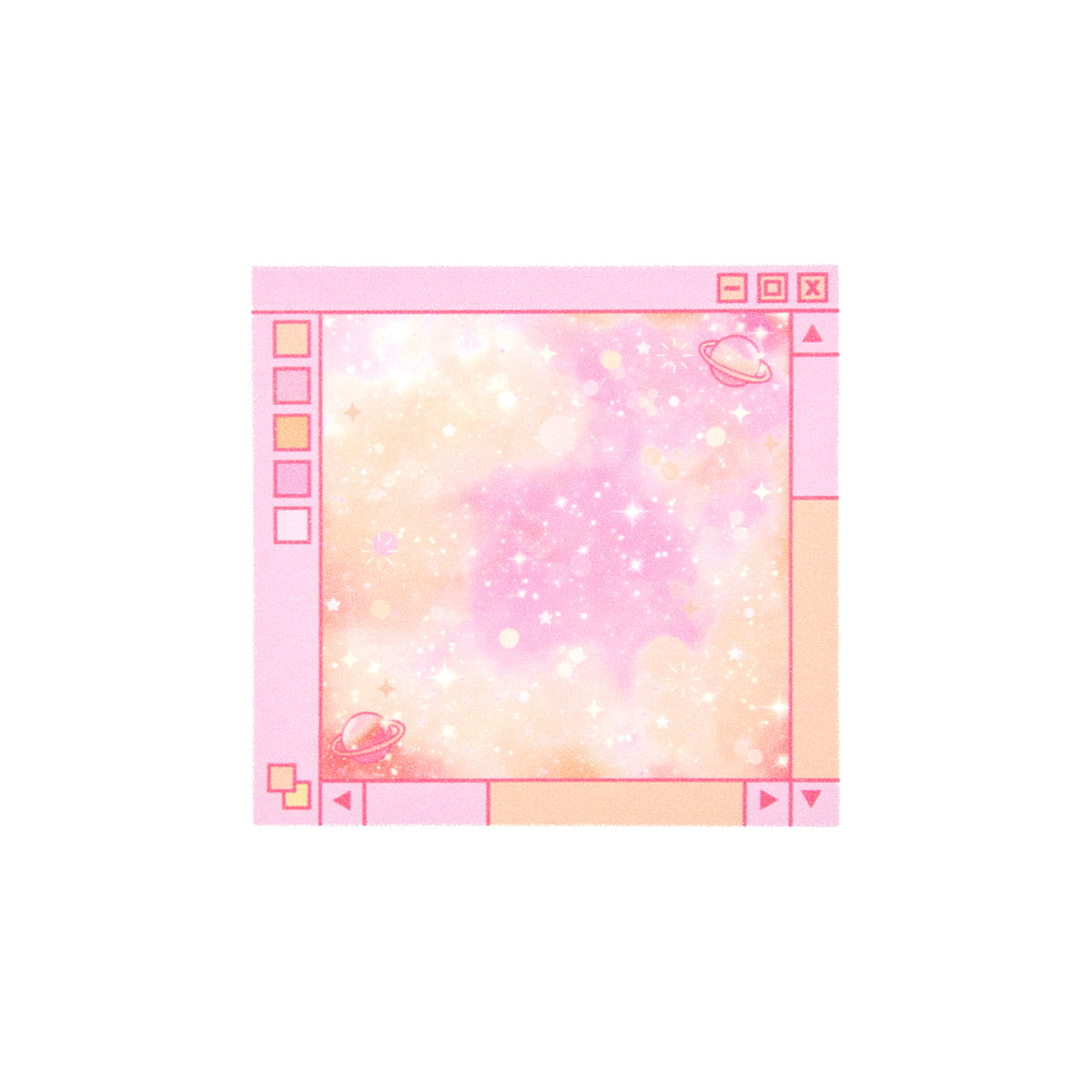 Pink Galaxy Window Sticky Notes