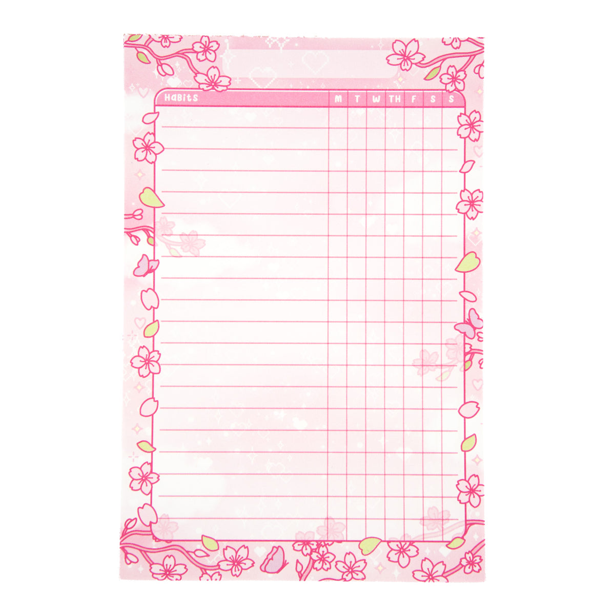 Sakura Habit Tracker Notepad