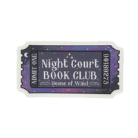 Night Court Book Club Ticket Sticker