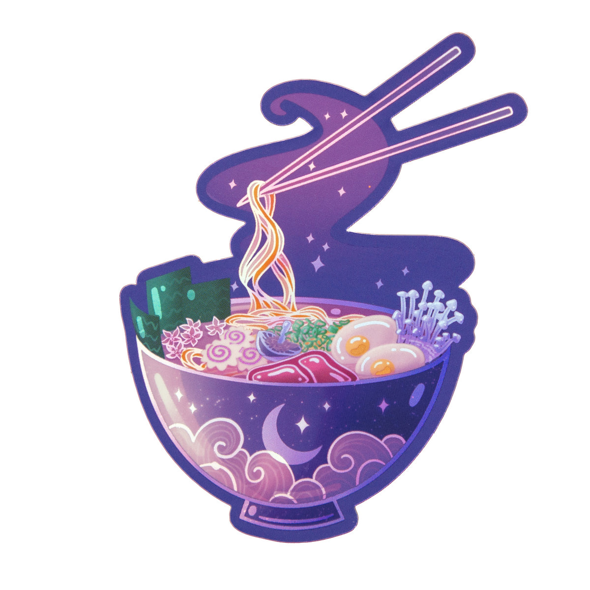 Enchanting Ramen Sticker - Purple