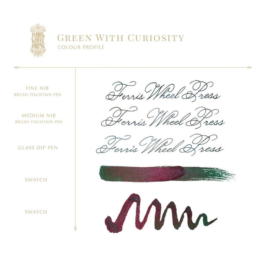 Fountain Pen Ink | FerriTales | Down the Rabbit Hole - Green with Curiosity