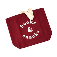 Books and snacks bag - burgundy