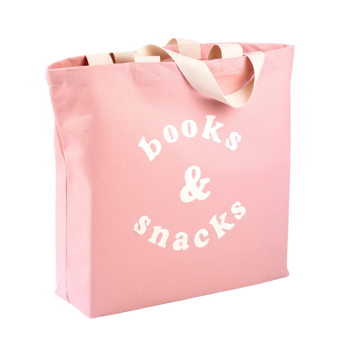 Books and snacks bag - blush pink
