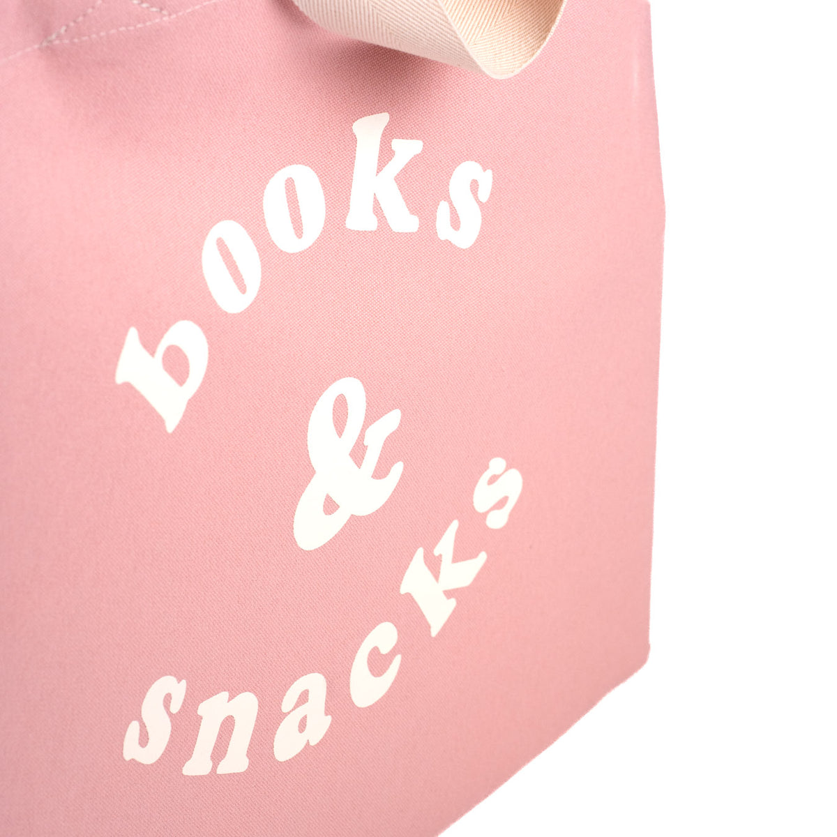 Books and snacks bag - blush pink