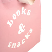Books and snacks bag - blush pink