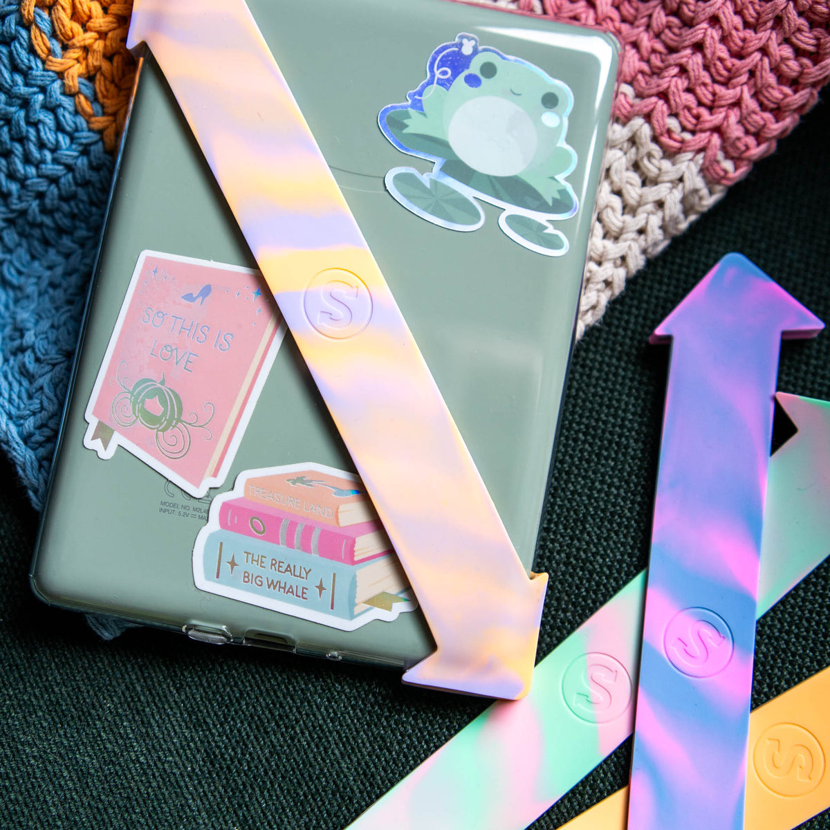 Book stack holographic sticker