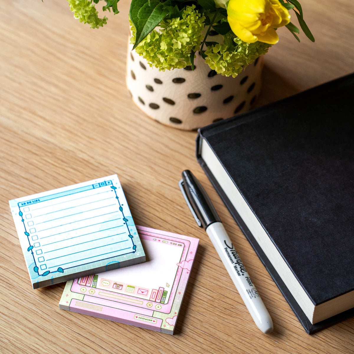 Rainy day sticky notes